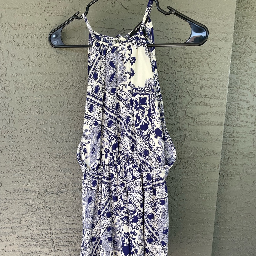 Forever 21 Blue and White Mini Dress